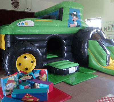 tractor bouncy castle hire wales